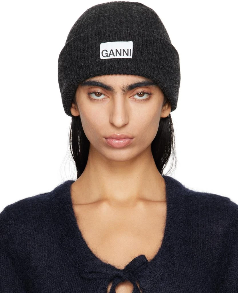 Gray Fitted Wool Rib Knit Beanie – On Sale Now with Up to 50  display picture 1