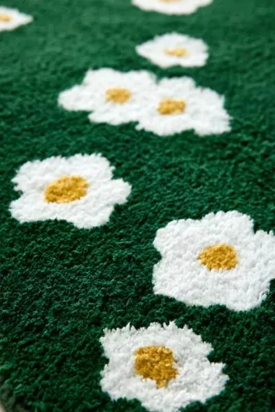 Urban Outfitters Meadowland Floral Plush Tufted Bath Mat 3
