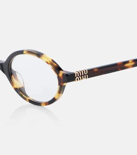 Miu Miu Tortoiseshell oval glasses 2