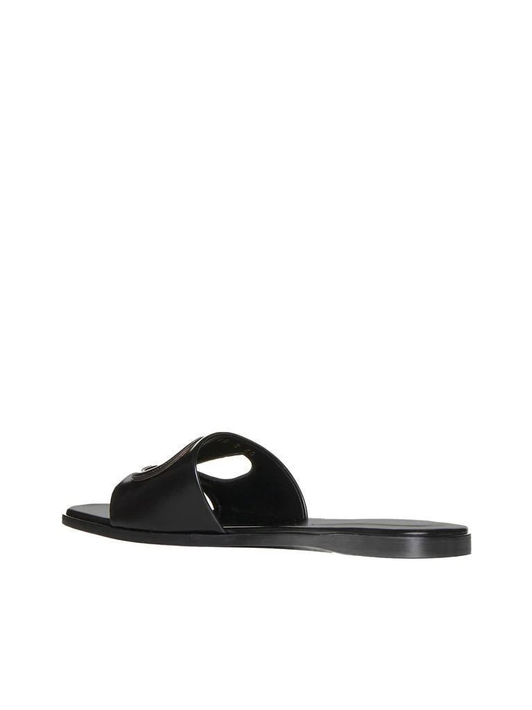 Valentino VALENTINO GARAVANI | Black leather VLogo cut-out Slide sandals | Women | 38 3