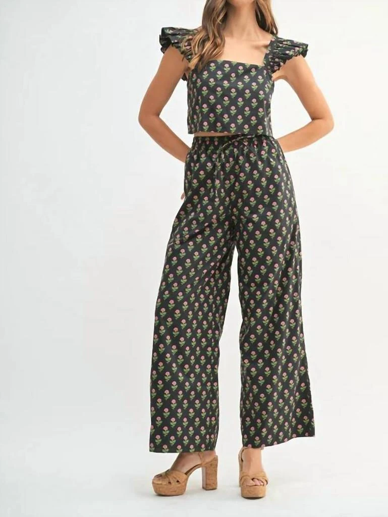 MABLE Mable - Solange Floral Ruffle Pants Set