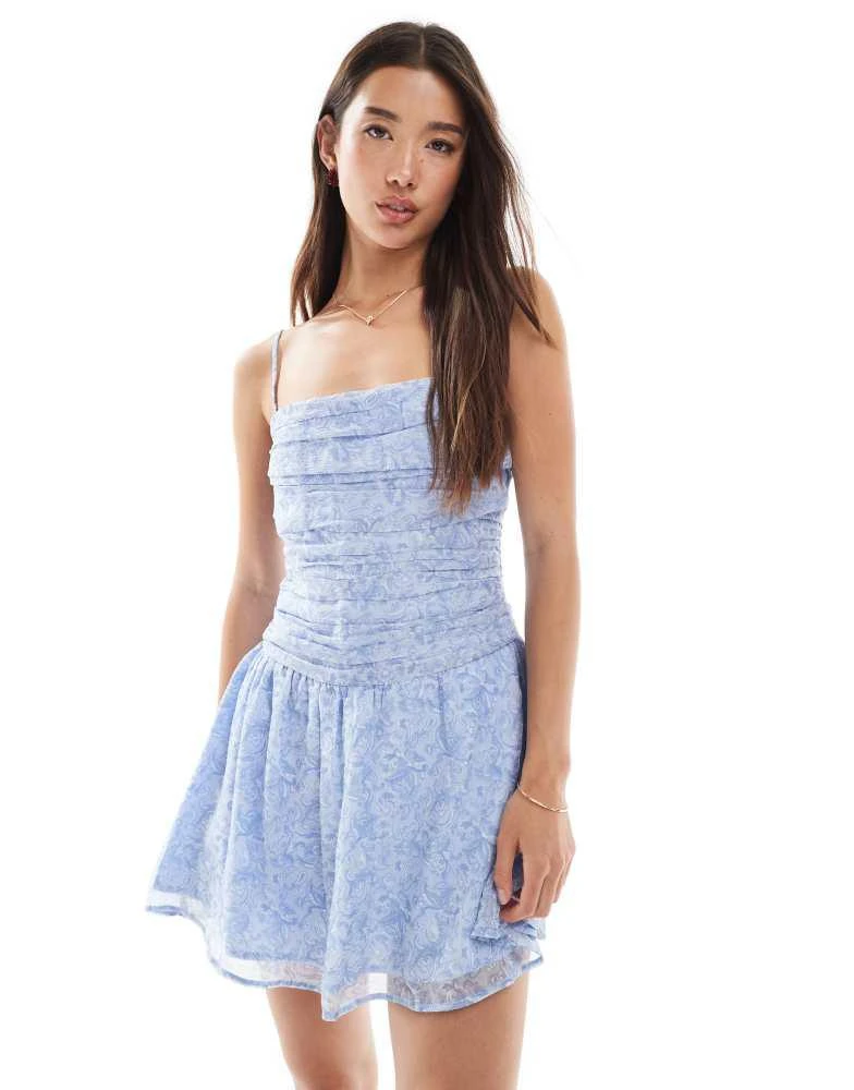 black dress with white lace applique Orchid Appliqué Mini Dress - Black/Silver 6