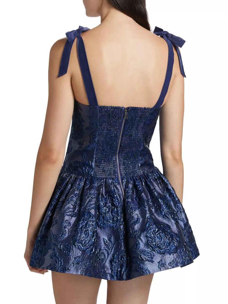 Alice + Olivia Maryann Floral Satin Minidress 5