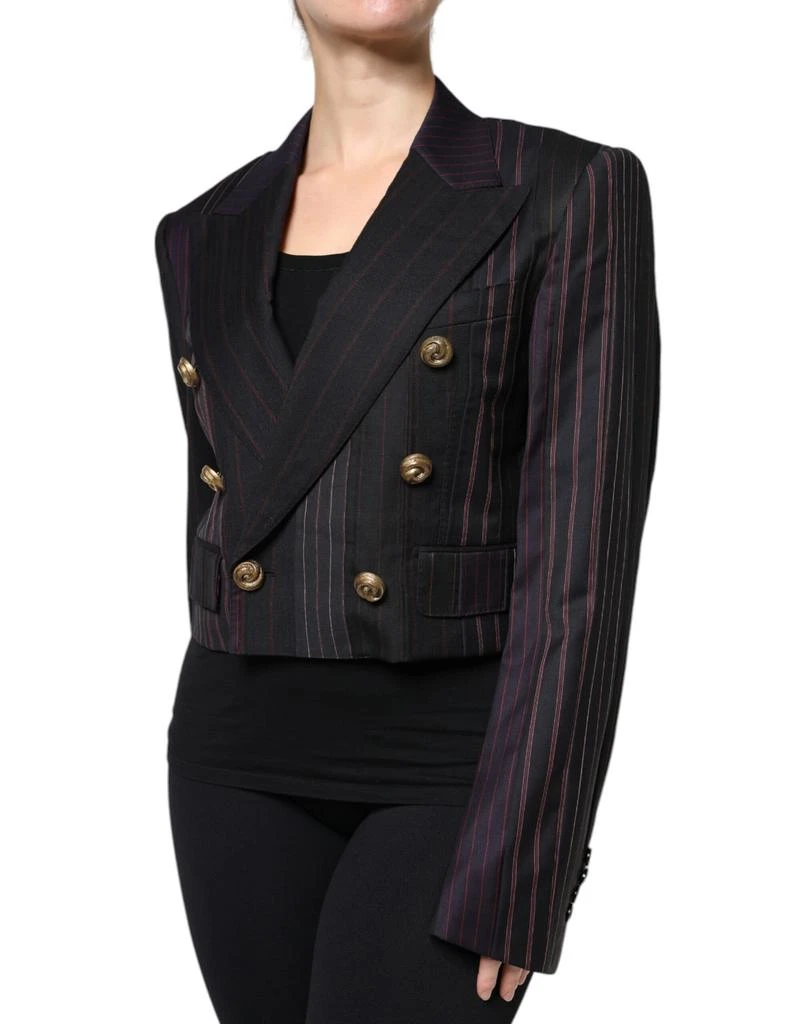 Dolce 
Gabbana Stripes Wool Cropped Blazer Coat Women
s Jacket (Pre-Owned) 2