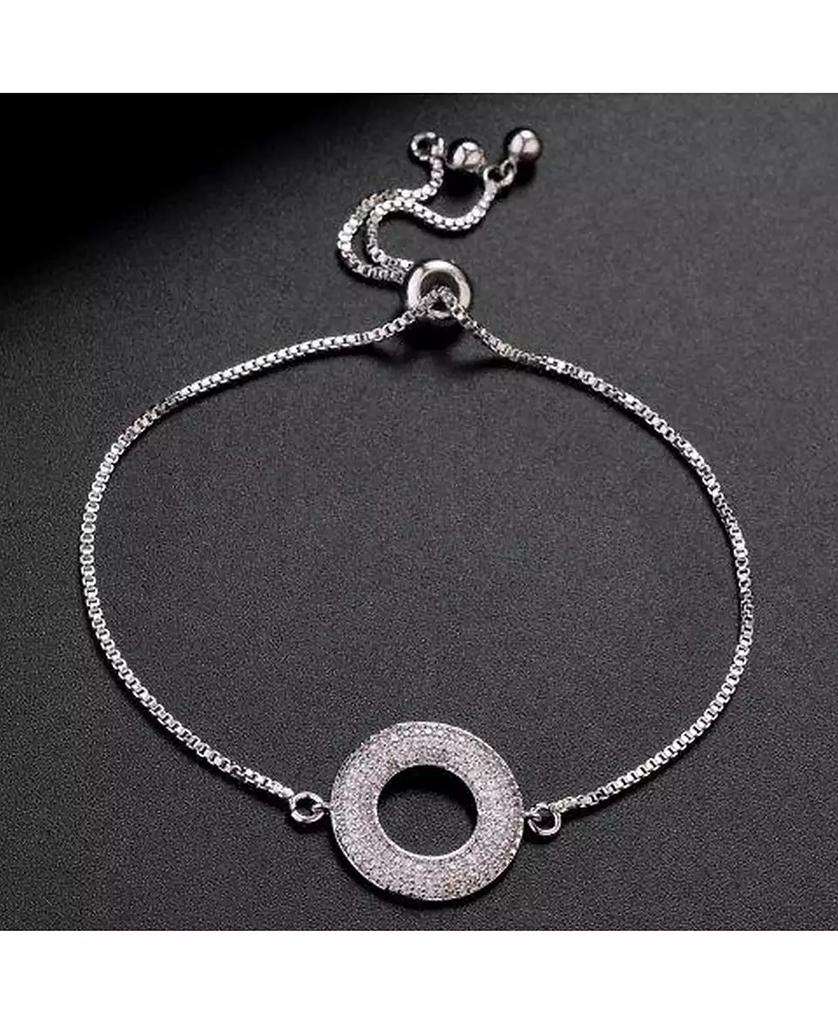 Nicole Miller Cubic Zirconia Halo Flower Bracelet