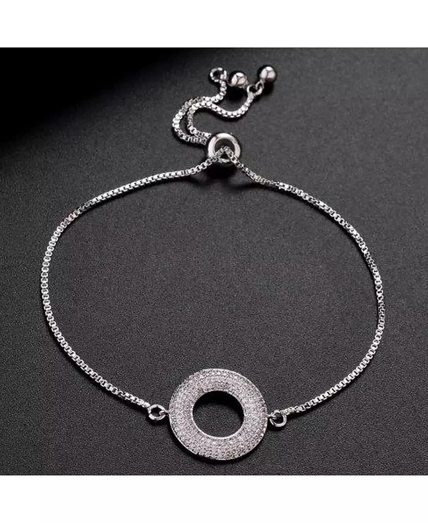 Nicole Miller Cubic Zirconia Halo Flower Bracelet 2