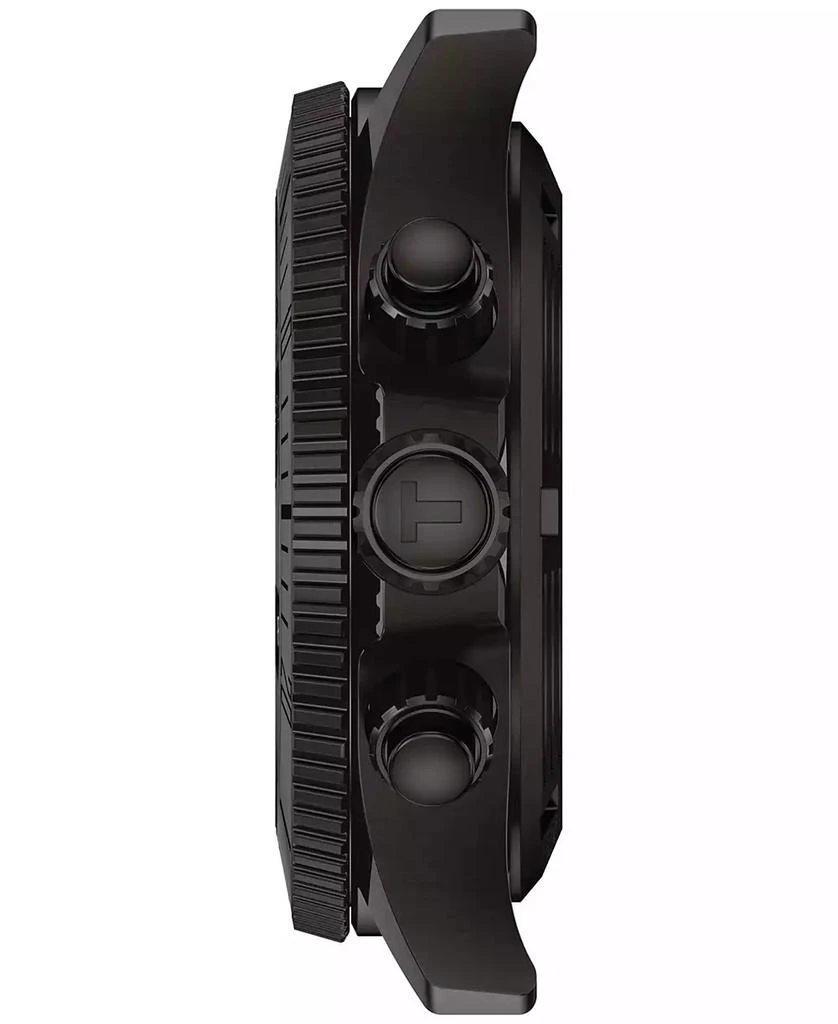 Tissot Men's Swiss Chronograph Seastar 1000 Black-Tone Stainless Steel Bracelet Watch 38mm 3
