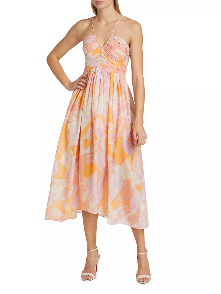 A.L.C. Rumi Botanical Pintuck Midi-Dress 2