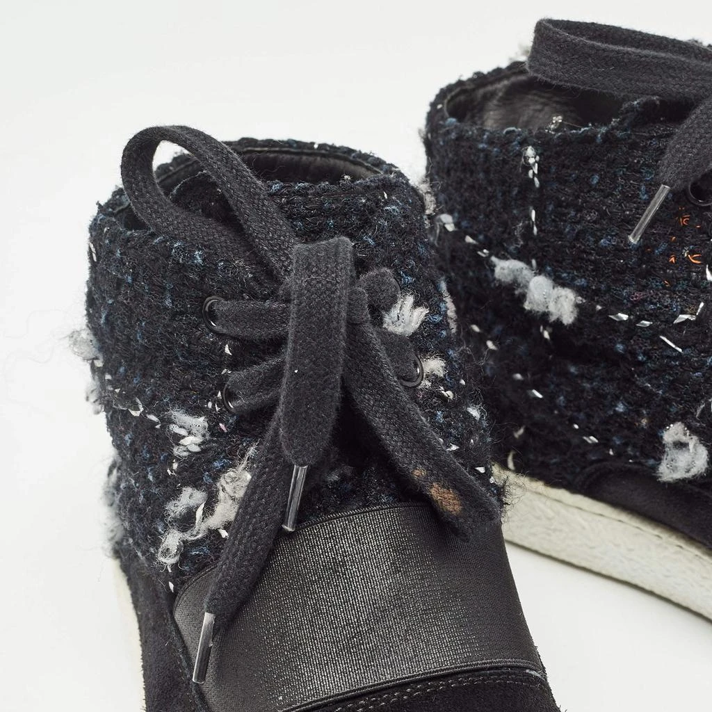 Chanel Chanel Black Suede and Tweed High Sneakers Size 41 9
