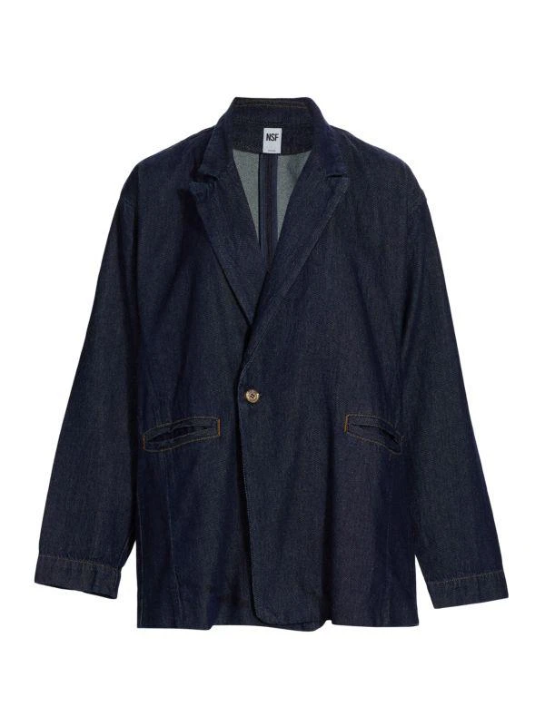 NSF Rumer Oversized Denim Wrap Jacket 6