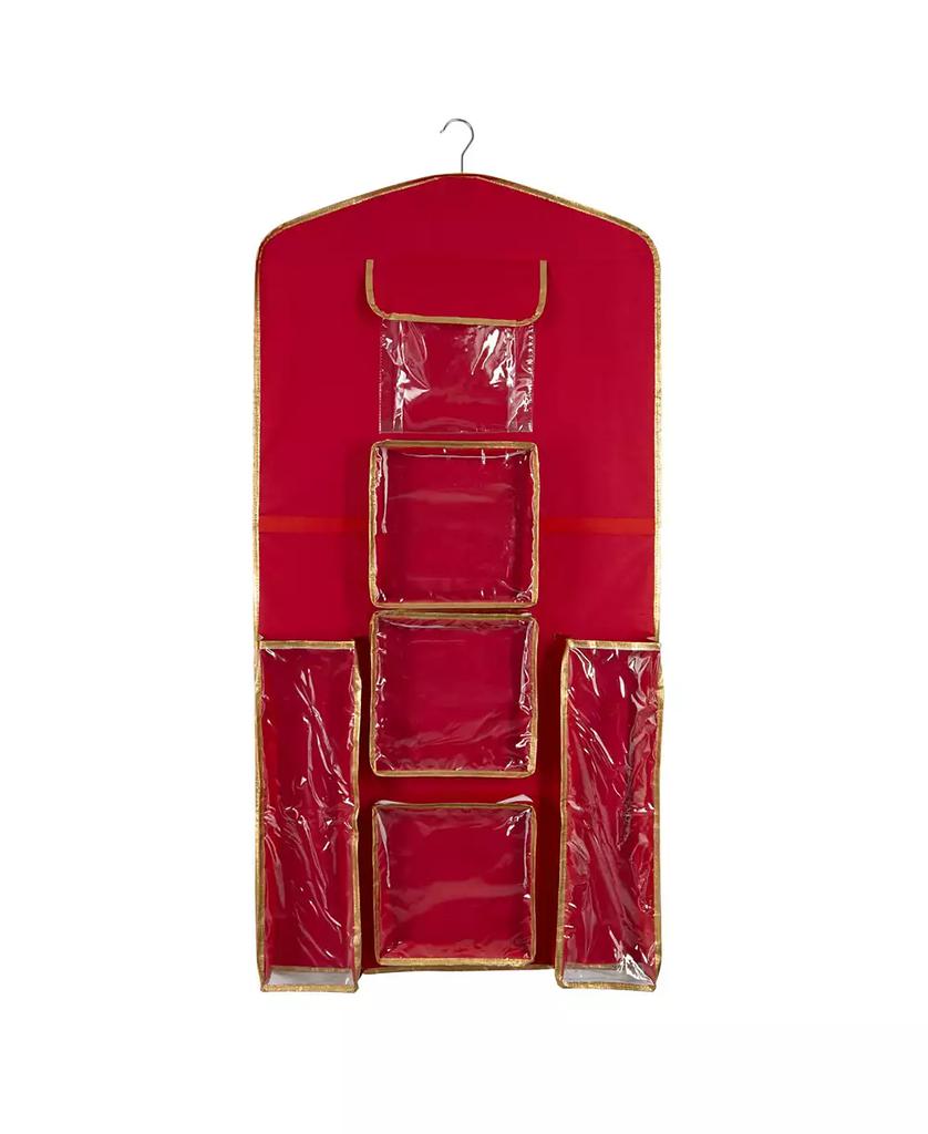 Simplify 8 Compartment Hanging Holiday Gift Wrap Organizer