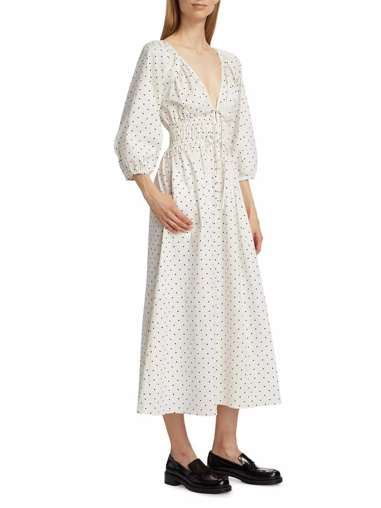 Wayf Veronica Polka Dot Cotton Maxi Dress 3