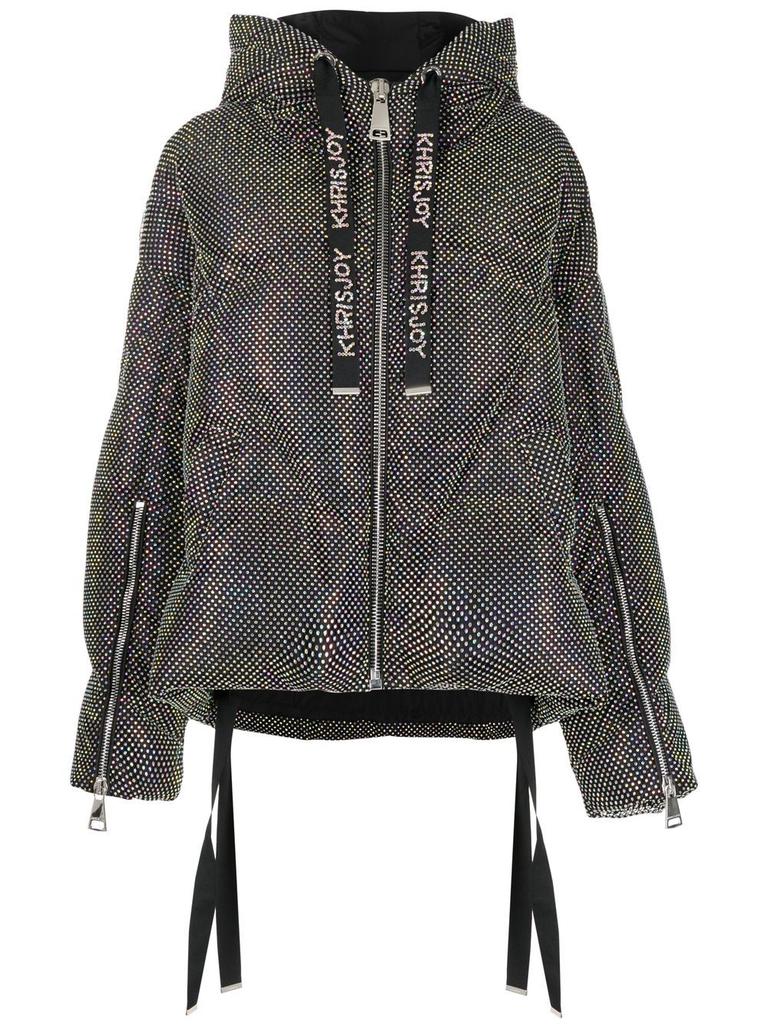 Khrisjoy sequin-embellished hooded jacket - women -  -  - Black
