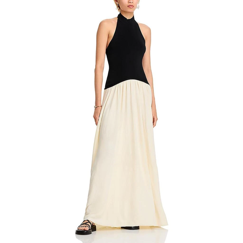 Solid & Striped Soglio Womens Halter Long Evening Dress 1