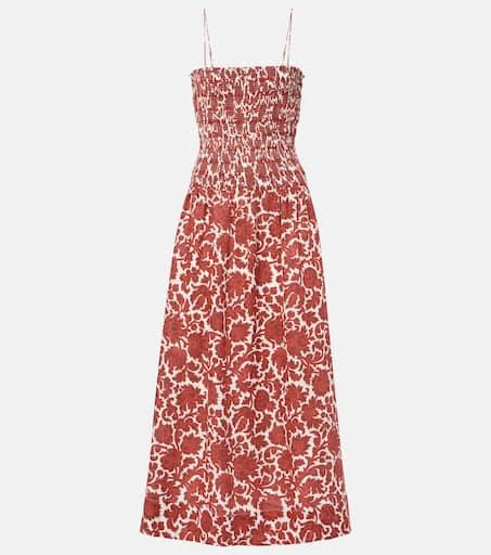 Faithfull Geriba floral linen maxi dress 1