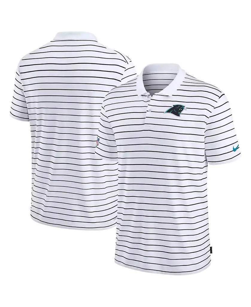 NIKE Men's White Carolina Panthers Sideline Lock Up Victory Performance Polo 1