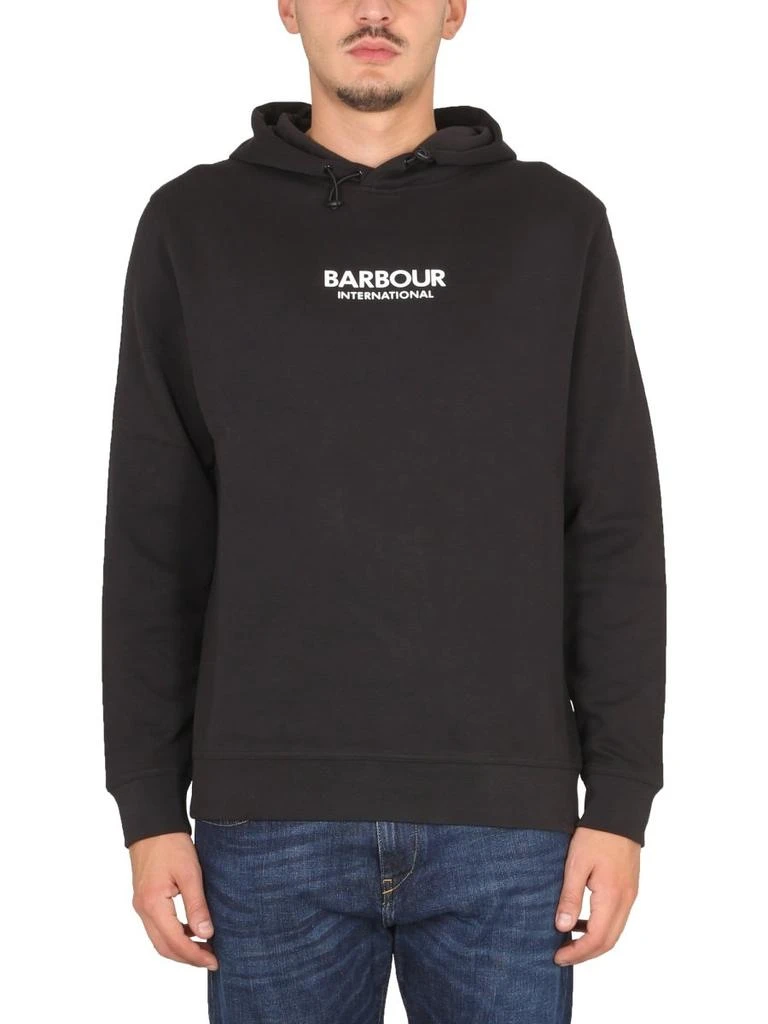 Barbour Barbour Logo Print Drawstring Hoodie 1
