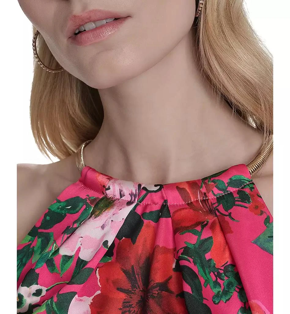 Eliza J Women's Printed Side-Pleat Sleeveless Sheath Dress 3