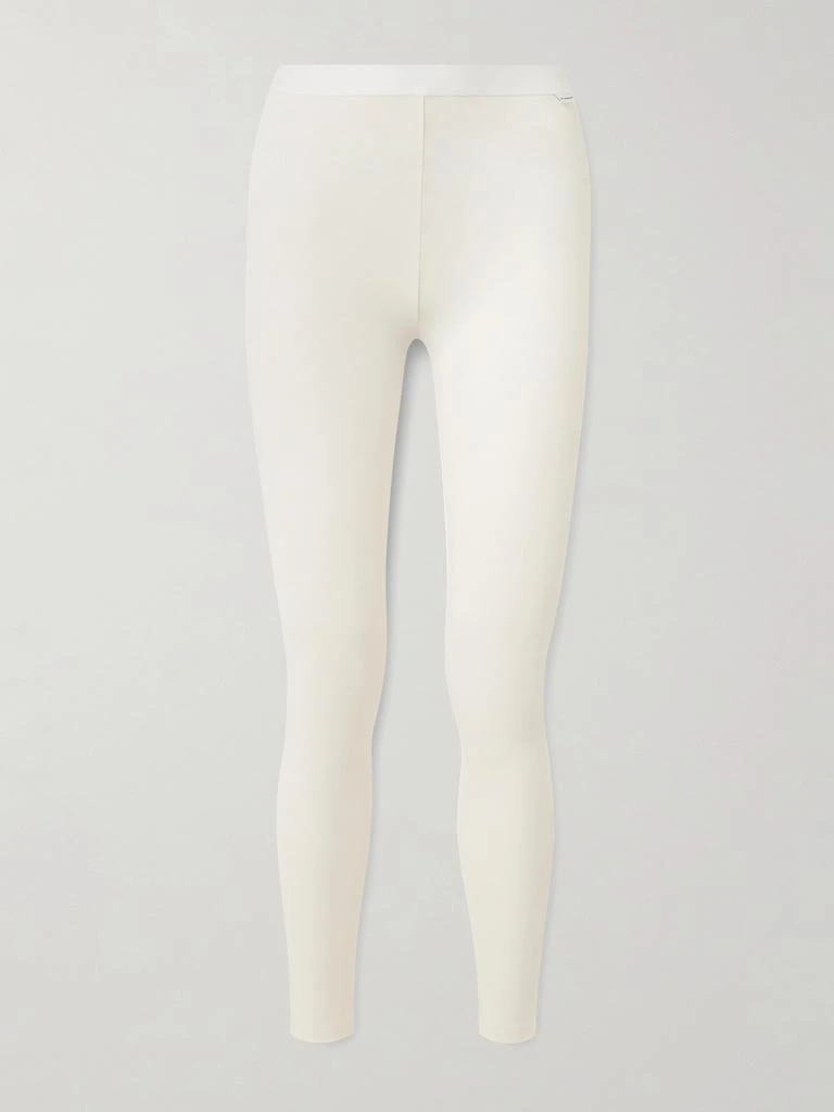 WE NORWEGIANS Bibi Printed Merino Wool-blend Piqué Leggings