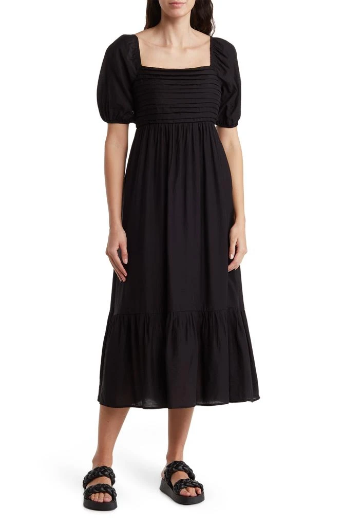 Pleated Square Neck Midi Dress  On Sale Now with Up to 72% Off | Discover  Exclusive Deals & Savings at BeyondStyle  Authentic AUGUST SKY dresses| dress|female|clothing|women with Limited-Time Discounts, Free Shipping,