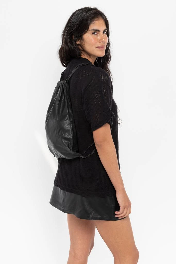 Los Angeles Apparel RLH3414 - Unisex Leather Drawstring Backpack 42
