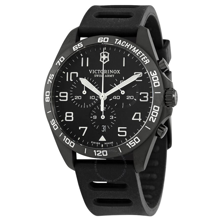 Victorinox FieldForce Sport Chronograph Quartz Black Dial Men's Watch 241926.1