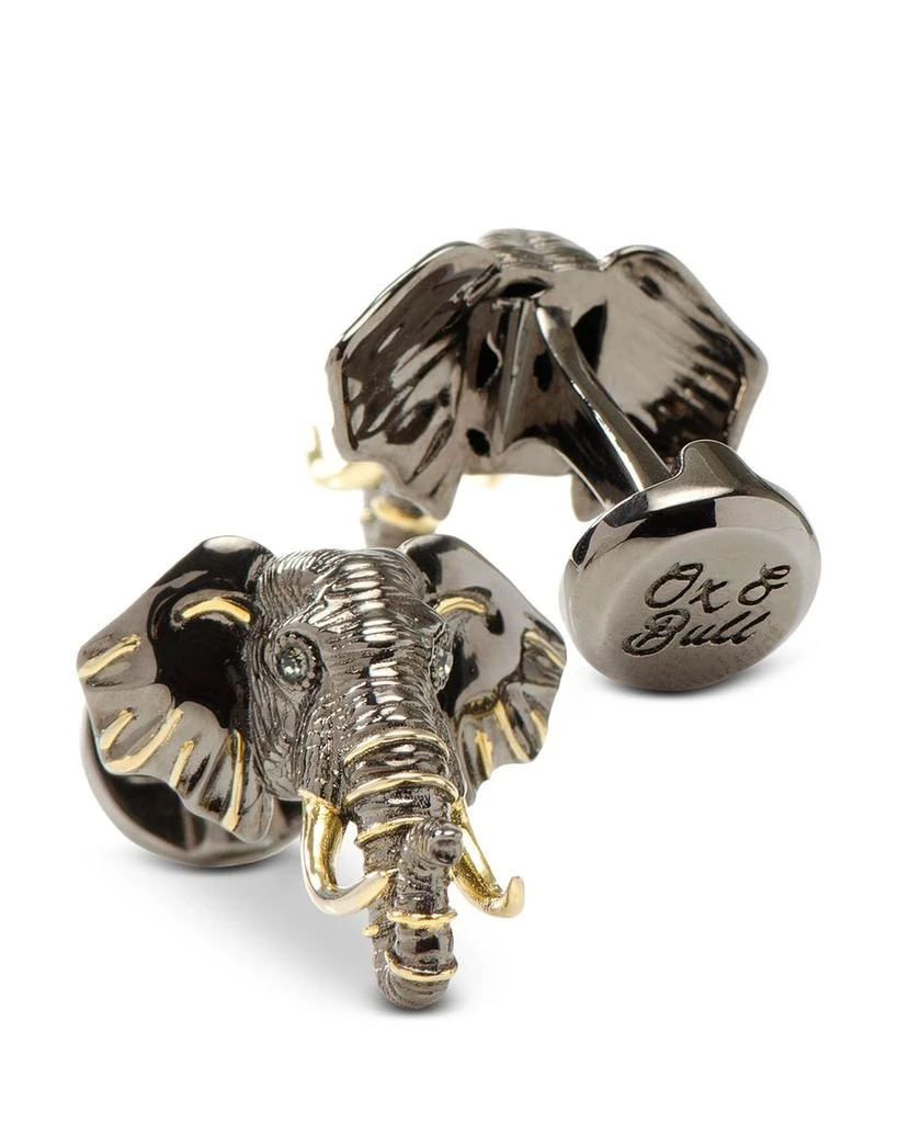 Cufflinks Inc Sterling Silver and 14K Gold Elephant Cufflinks 4