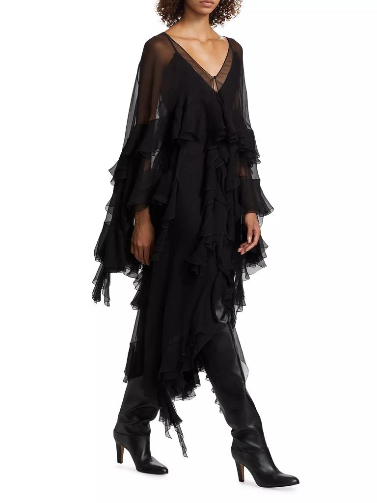 Chloé Ruffled Silk Chiffon Maxi Dress 2