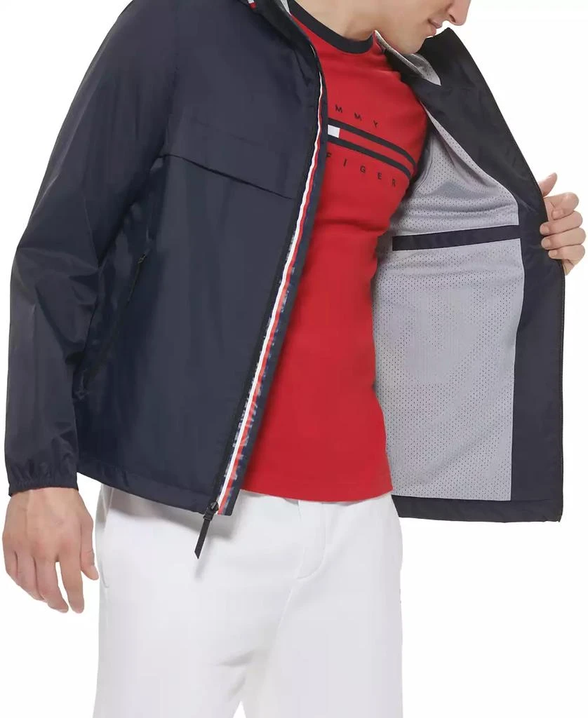 Tommy Hilfiger Men
s Stretch Hooded Zip-Front Rain Jacket 4