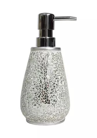 Sweet Home Collection Home Collection Glamour Bath Accessory Collection Poly Resin Bathroom Lotion Soap Dispenser 1