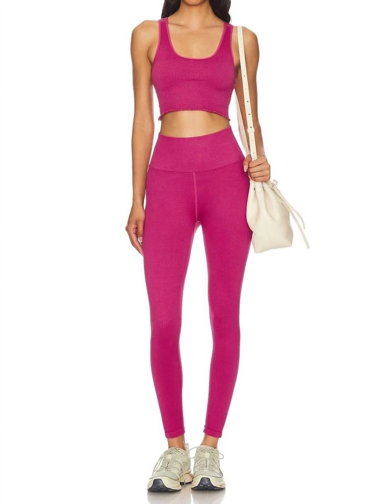 Spiritual Gangster Love Sculpt Washed 7/8 Legging In Pink Haze 1