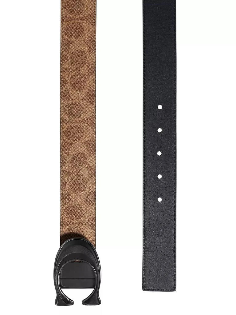 Coach Logo Buckle Leather Belt 2