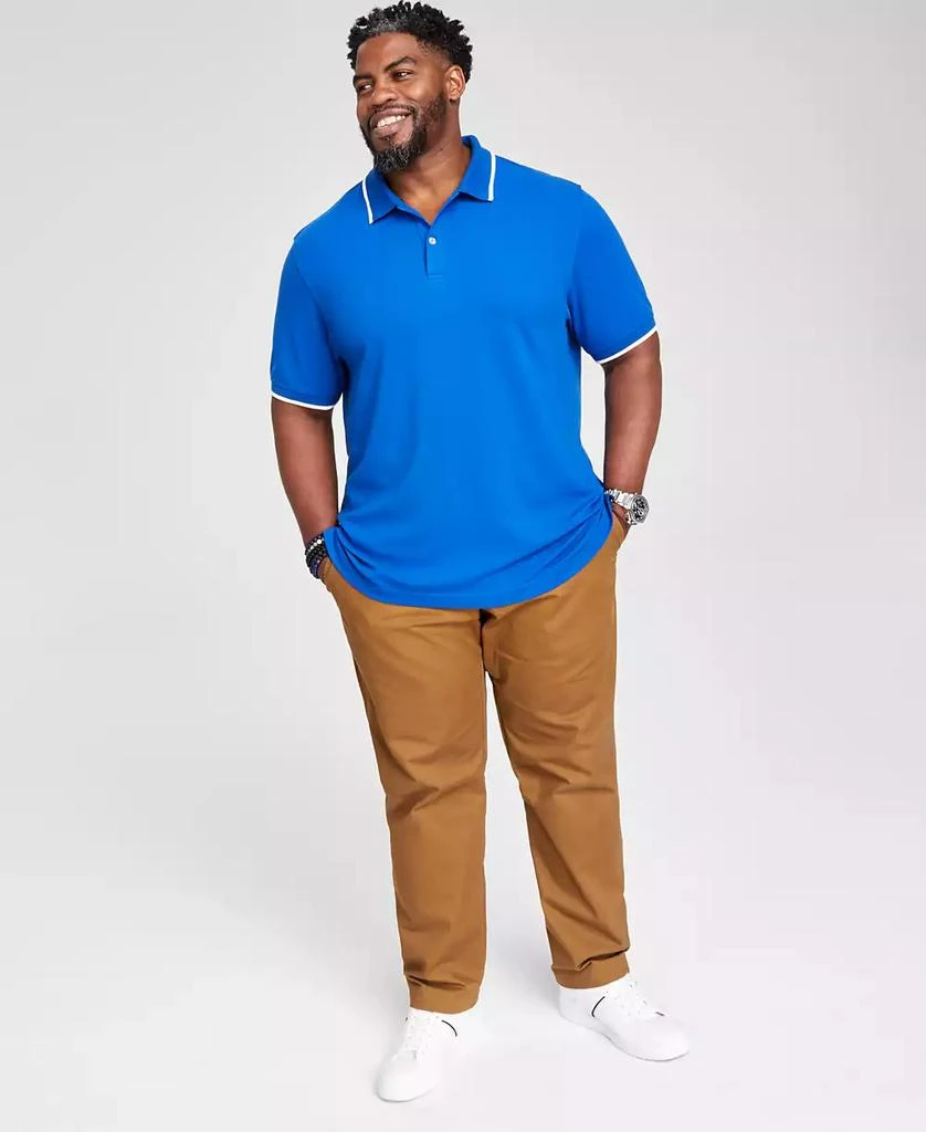 Club Room Men's Regular-Fit Tipped Performance Polo Shirt, Created for Macy's 1