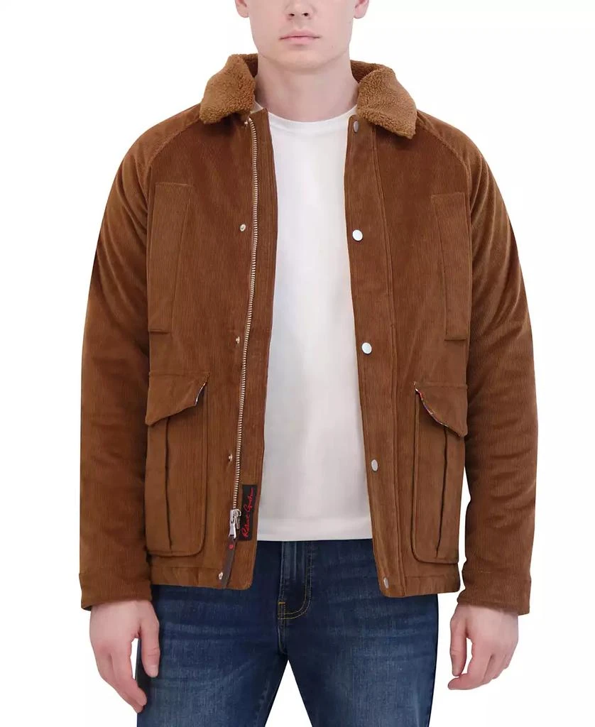 Robert Graham Men's Corduroy Chore Jacket with Sherpa Collar 1