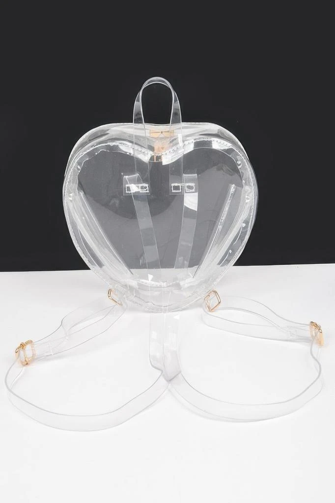 FASHNZFAB Heart Shape Clear Backpack 3