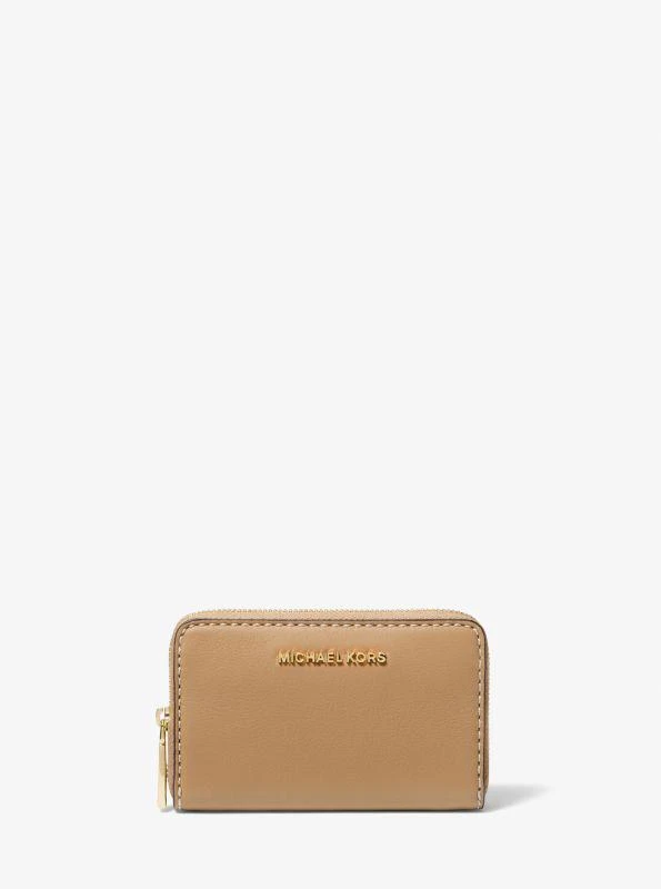 michael_kors Jet Set Small Topstitched Leather Wallet 1