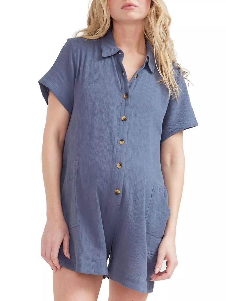 HATCH The Lenora Maternity Short Romper 1