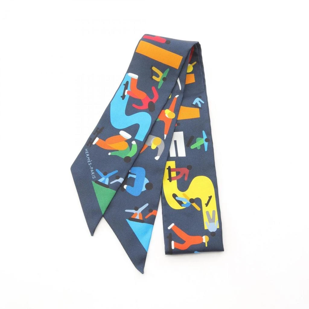 Hermes Navy Silk Scarf (Pre-Owned)