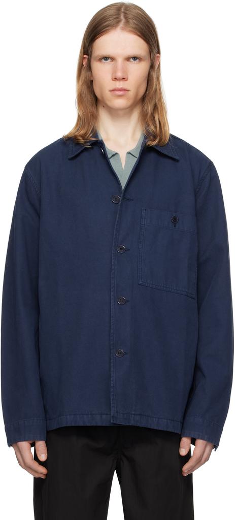 Norse Projects Navy 'Norse Standard' Twill Overshirt