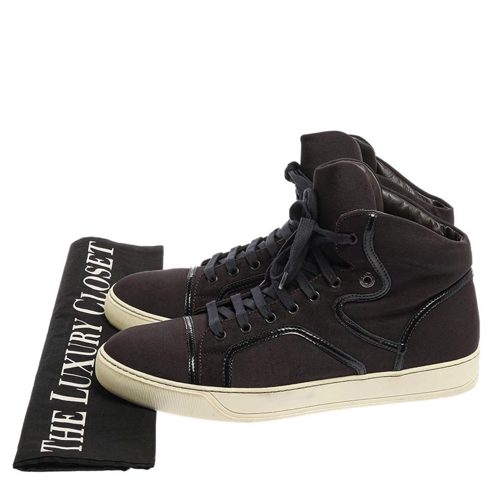 Lanvin Lanvin Burgundy Nylon High Top Sneakers Size 43 8