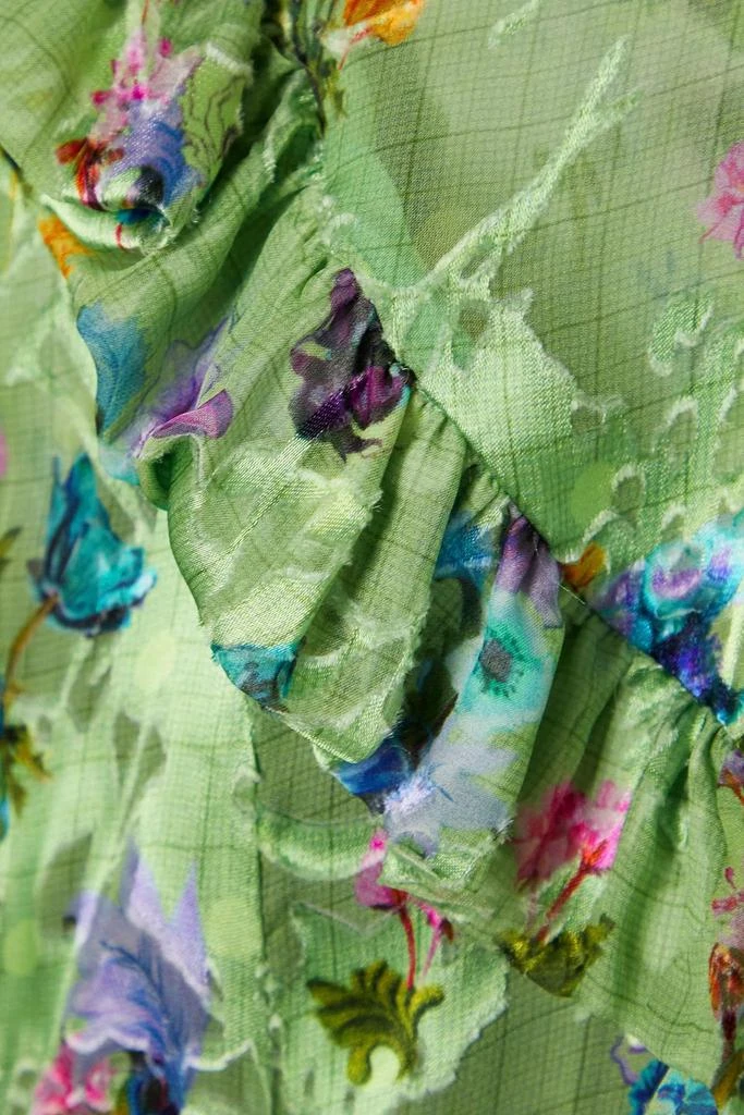 Preen By Thornton Bregazzi Florence ruffled floral-print devoré-chiffon mini dress 4