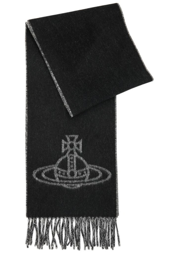 Vivienne Westwood Orb-intarsia wool scarf 1
