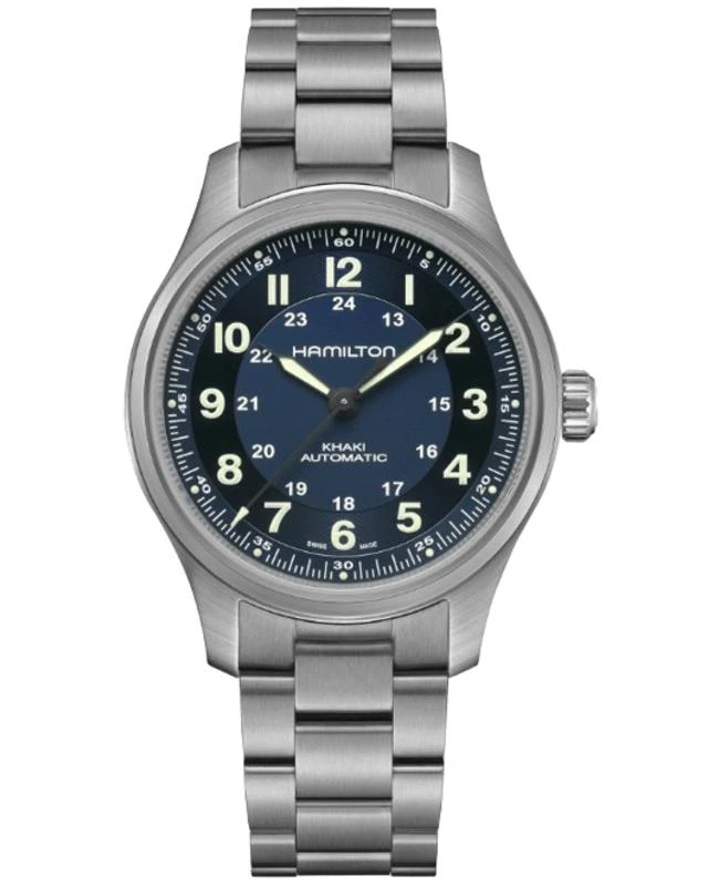 Hamilton Hamilton Khaki Field Titanium Auto Blue Dial Men's Watch H70545140 1