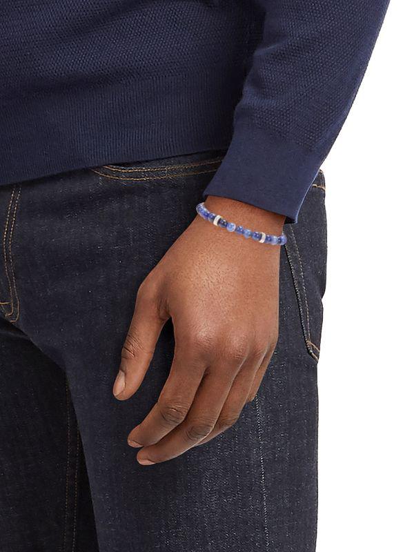 Tateossian RT Tyre Sodalite Beaded Medium Bracelet