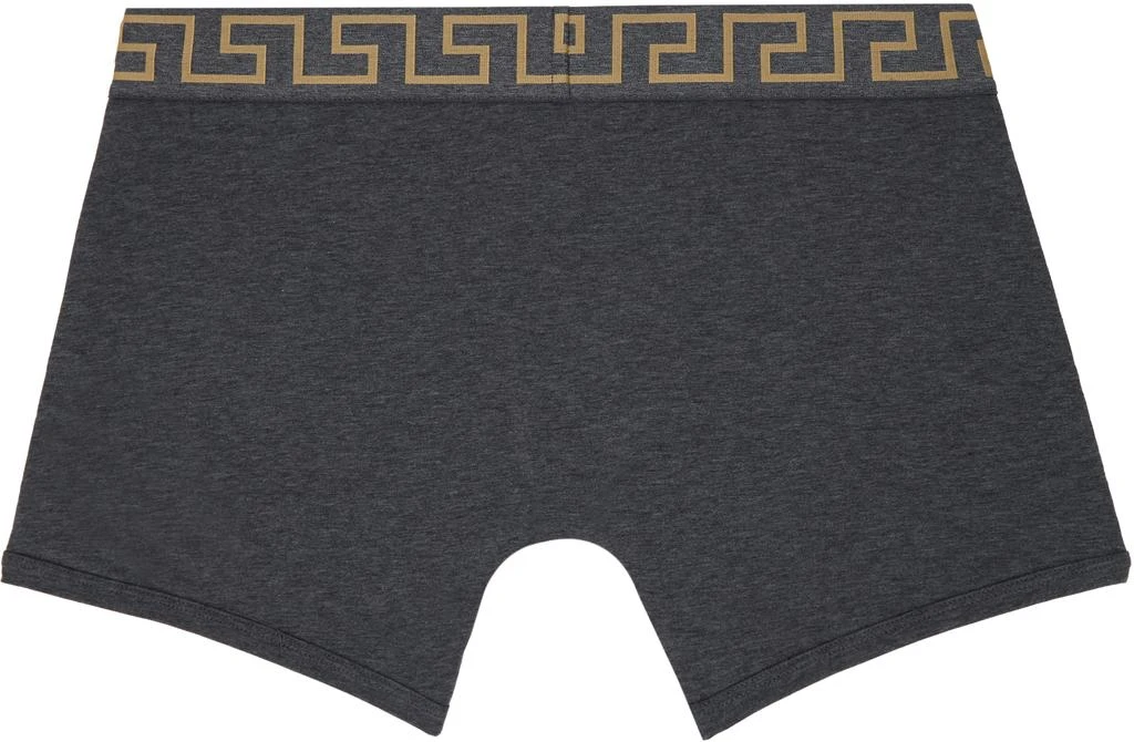 Versace Two-Pack Black & Gray Greca Border Boxer Briefs 2