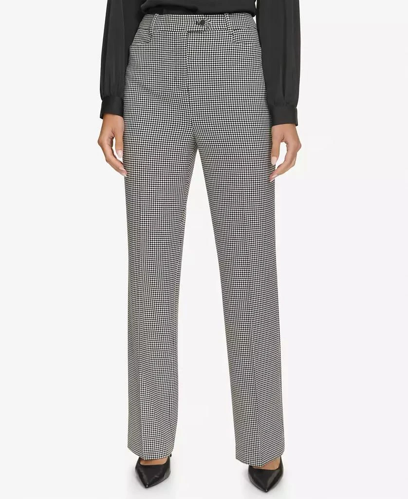 Calvin Klein Women's Straight-Leg Houndstooth Pants 1
