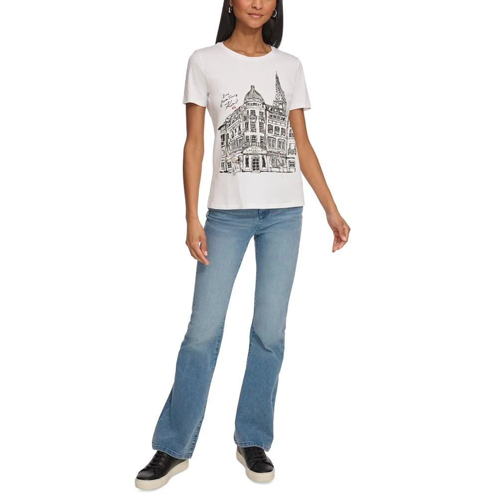 KARL LAGERFELD PARIS Women's Corner City Scene Tee 5