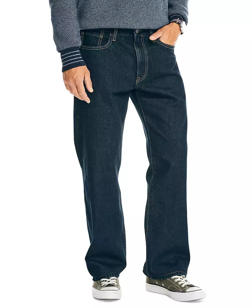 Nautica Men's Authentic Loose-Fit Rigid Denim 5-Pocket Jeans 1