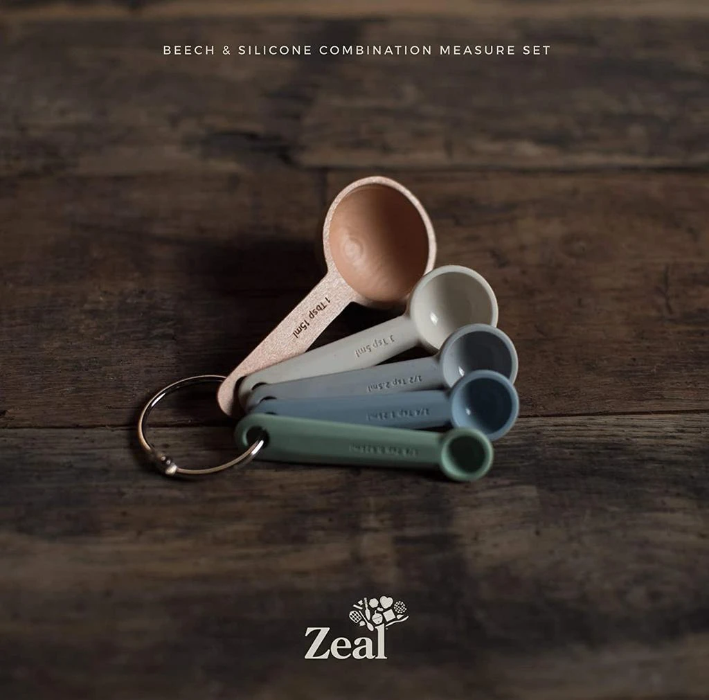 Zeal Perfect Measure Silicone Measuring Spoons, Set of 5, Coastal Colors 4