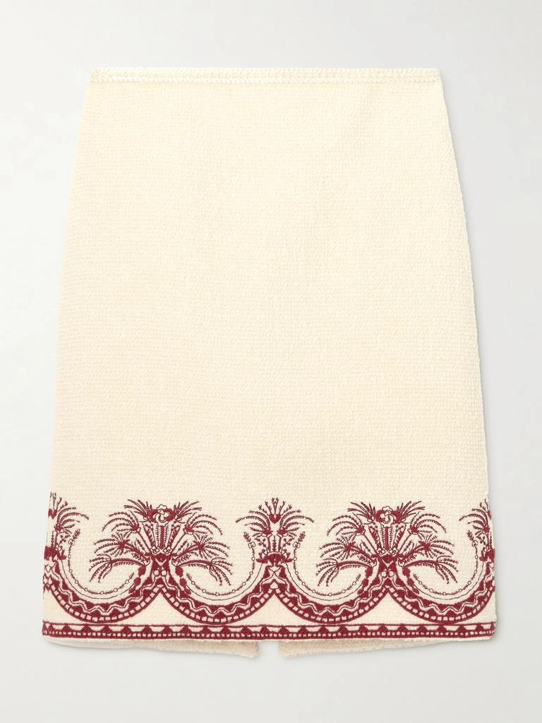 ETRO 刺绣羊毛花呢半身裙  - IT38 1
